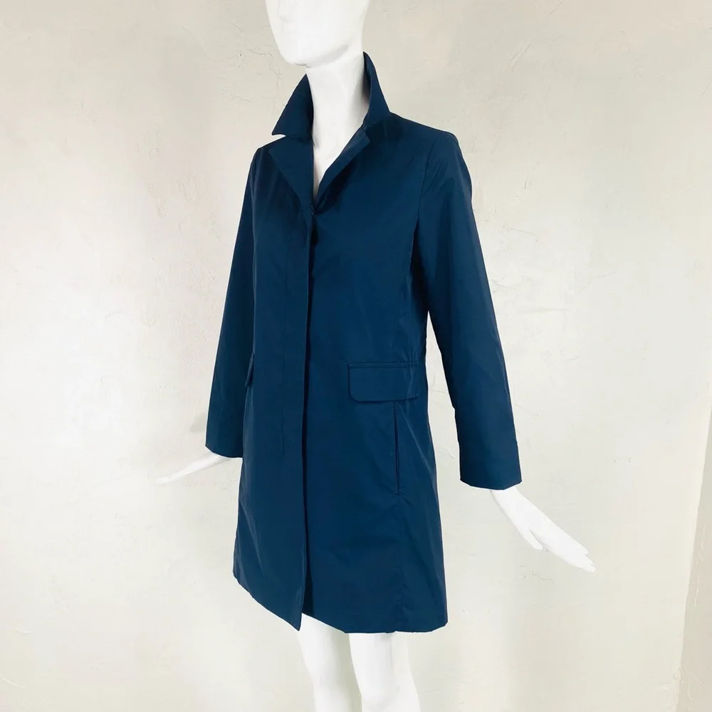 ❤️SOLD❤️ MAXMARA WEEKEND Navy Rain Trench Coat, 0 - Picture 2 of 12